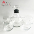 Machine Made Decanter and Tumbler Clear pitcher with tumbler set Manufactory